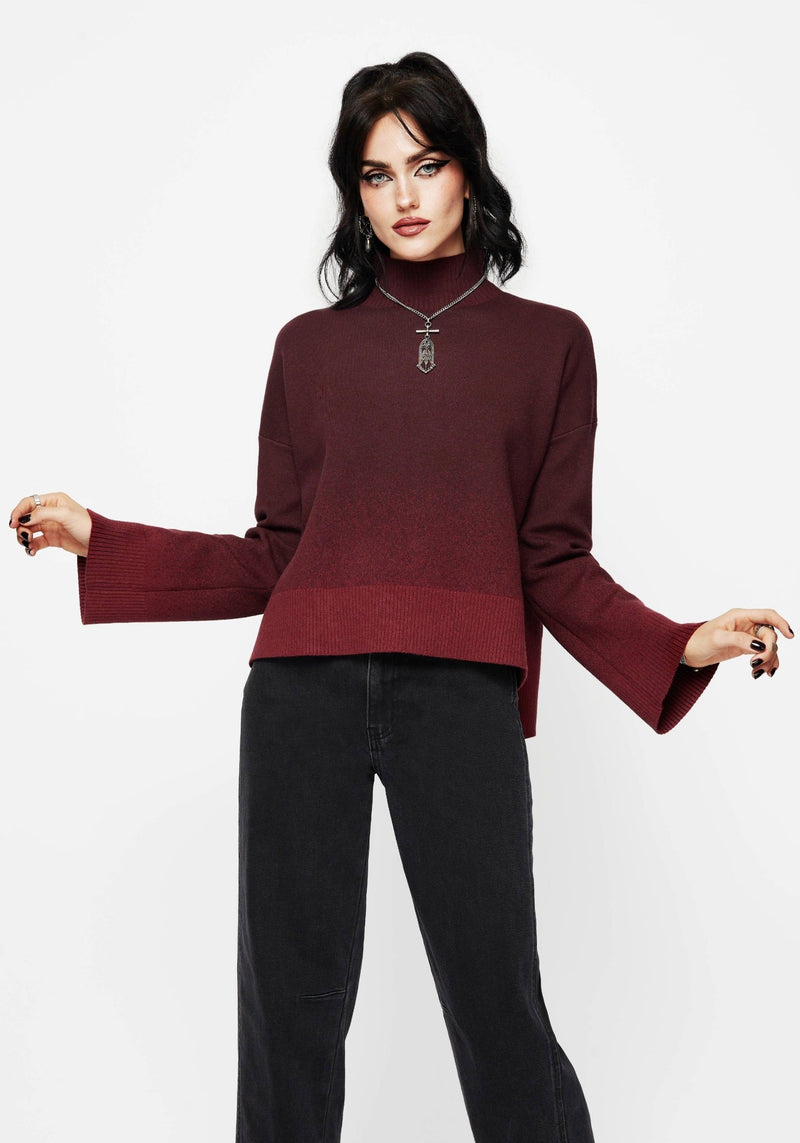 Nightjar Ombre Knit Jumper - Red