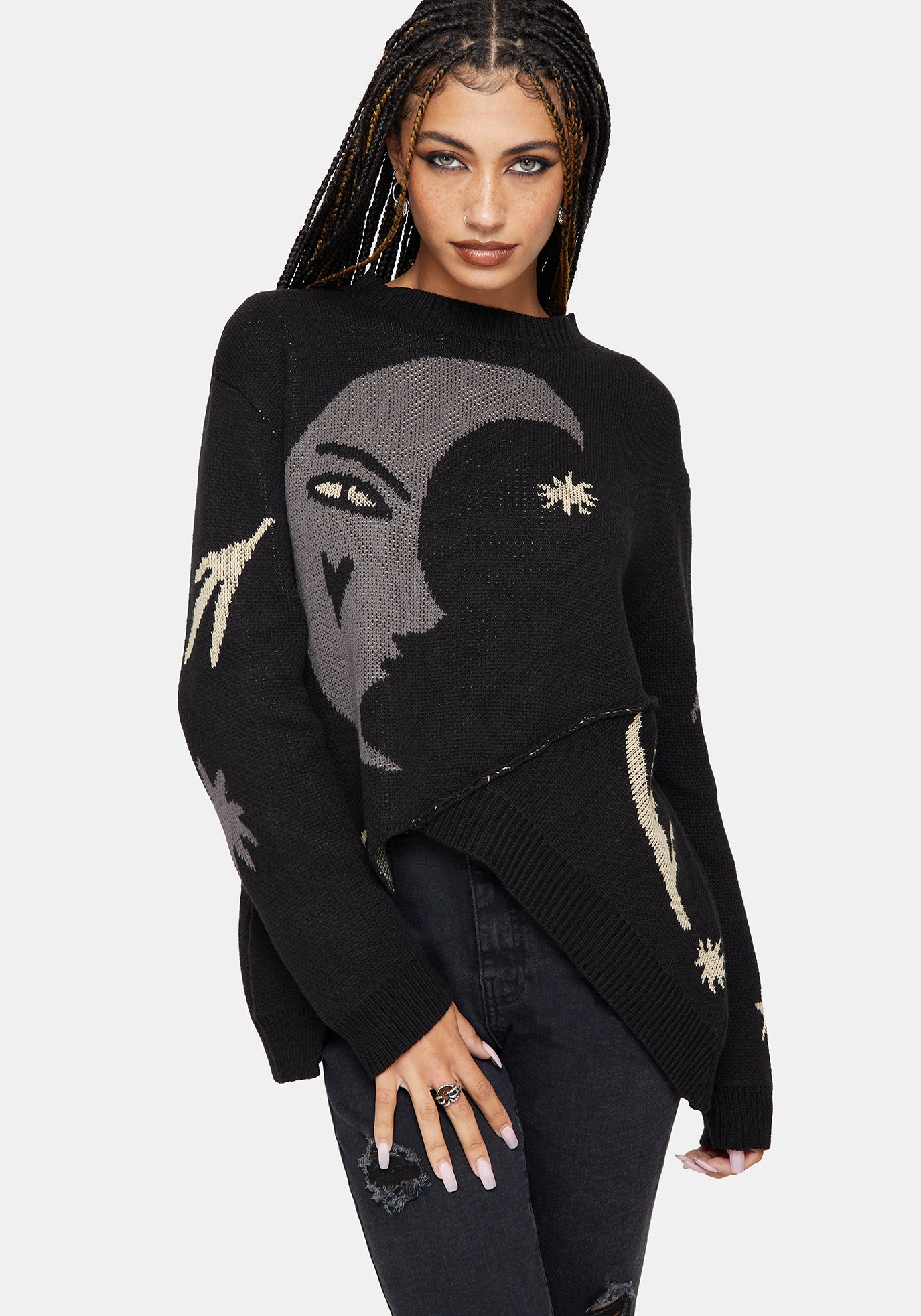 Vesper Cotton Asymmetric Knit Jumper