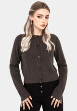 Serena Cross Pointelle Button Down Knit Cardigan