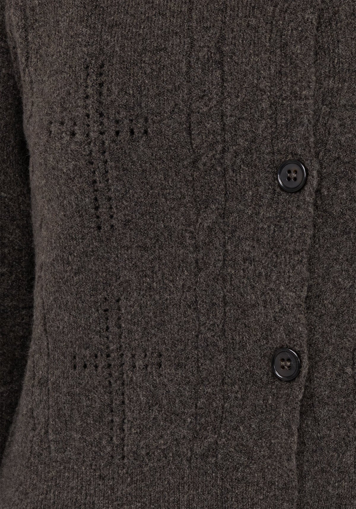Serena Cross Pointelle Button Down Knit Cardigan