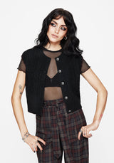 Sophia Button Up Cable Knit Waistcoat