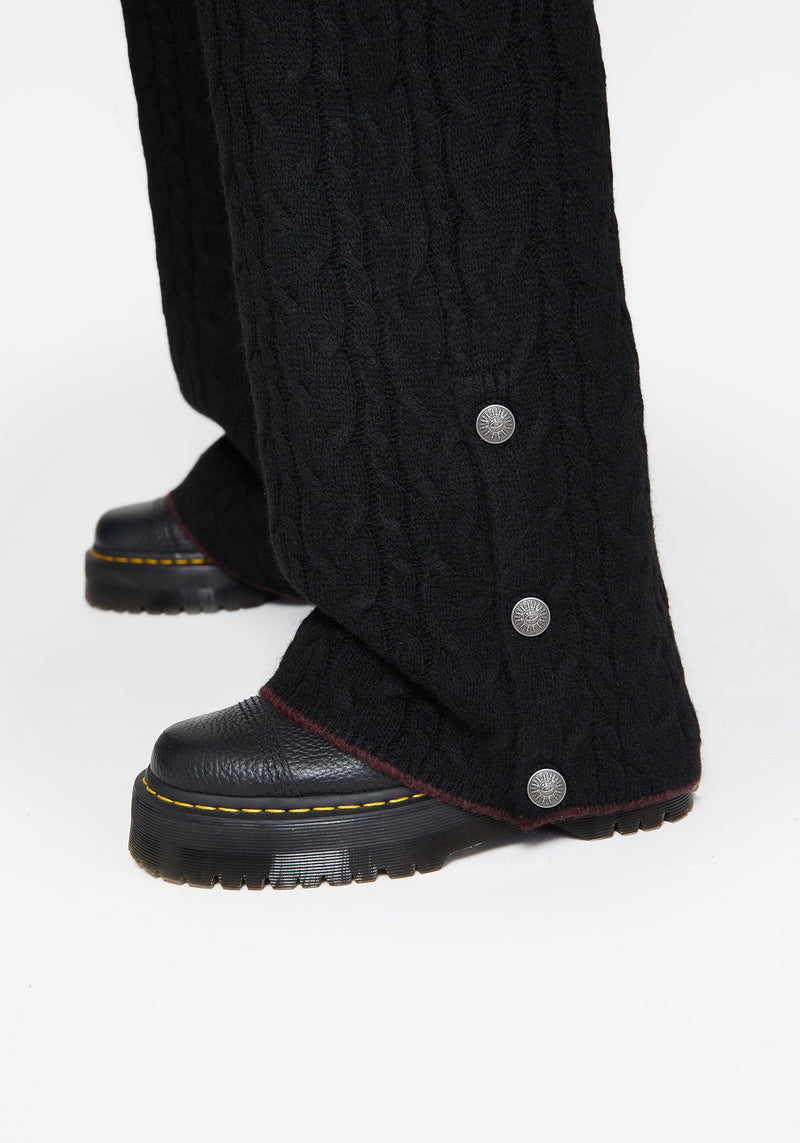 Sophia Cable Knit Wide Leg Trouser