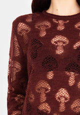 Harriet Lurex Mushroom Detail Knit Jumper