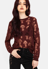 Harriet Lurex Mushroom Detail Knit Jumper