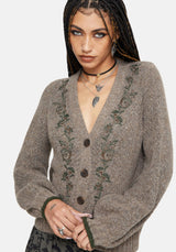 Sao Thistle Embroidered Knit Cardigan