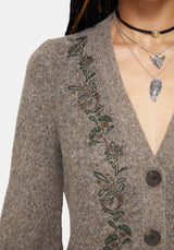 Sao Thistle Embroidered Knit Cardigan