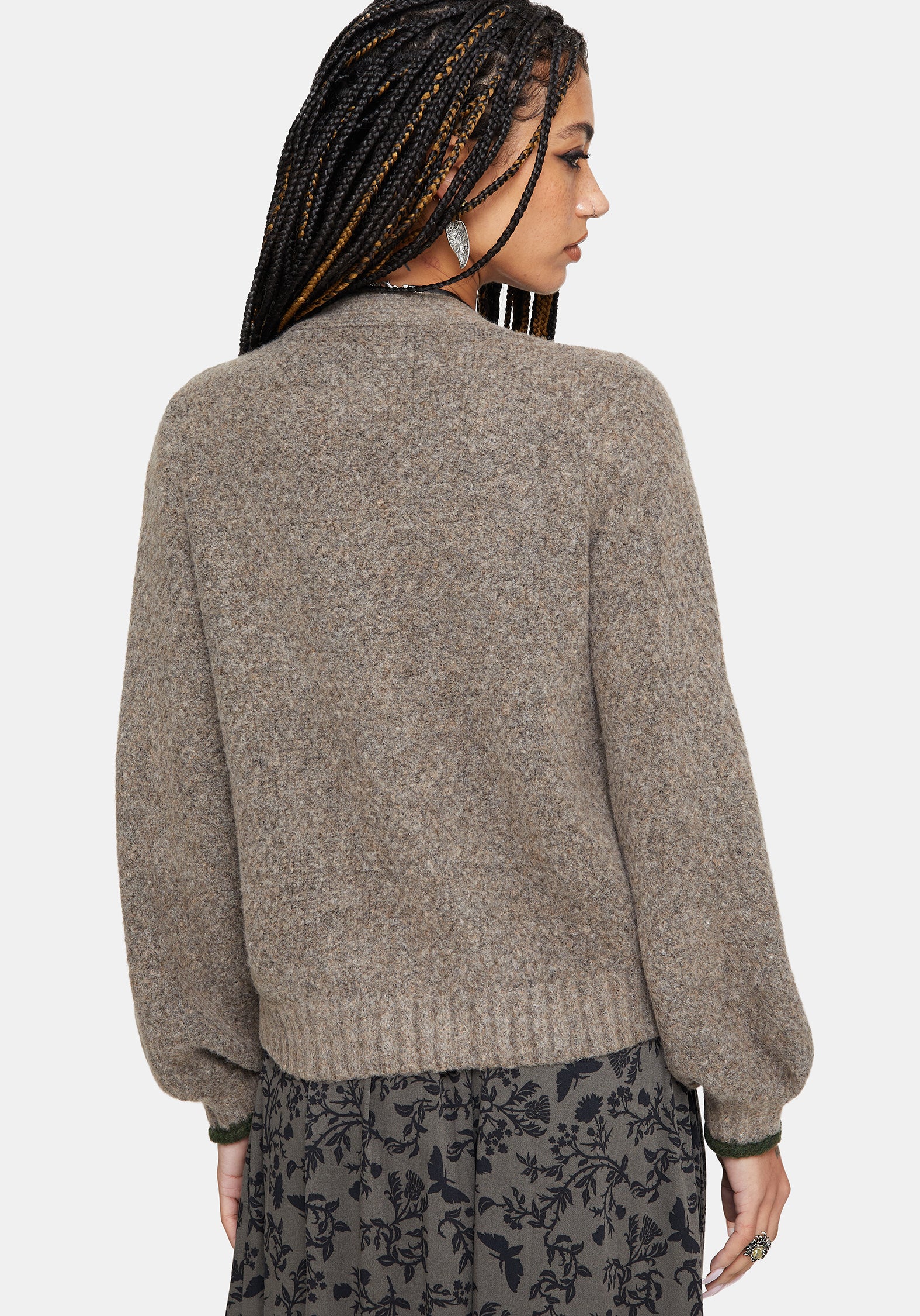 Sao Thistle Embroidered Knit Cardigan