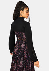 Griffinfly Embroidered Extreme Crop Knit Jumper