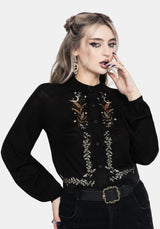 Abellona Lightweight Fine Embroidered Knit Cardigan