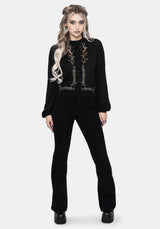 Abellona Lightweight Fine Embroidered Knit Cardigan