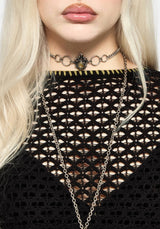 Vesa Blanket Stitch Long Sleeve Knit Top