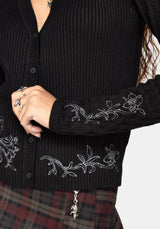 Tantra Skull Embroidered Cardigan
