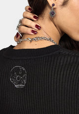 Tantra Skull Embroidered Cardigan