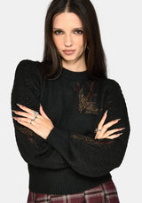 Ember Moth Embroidered Knit Jumper