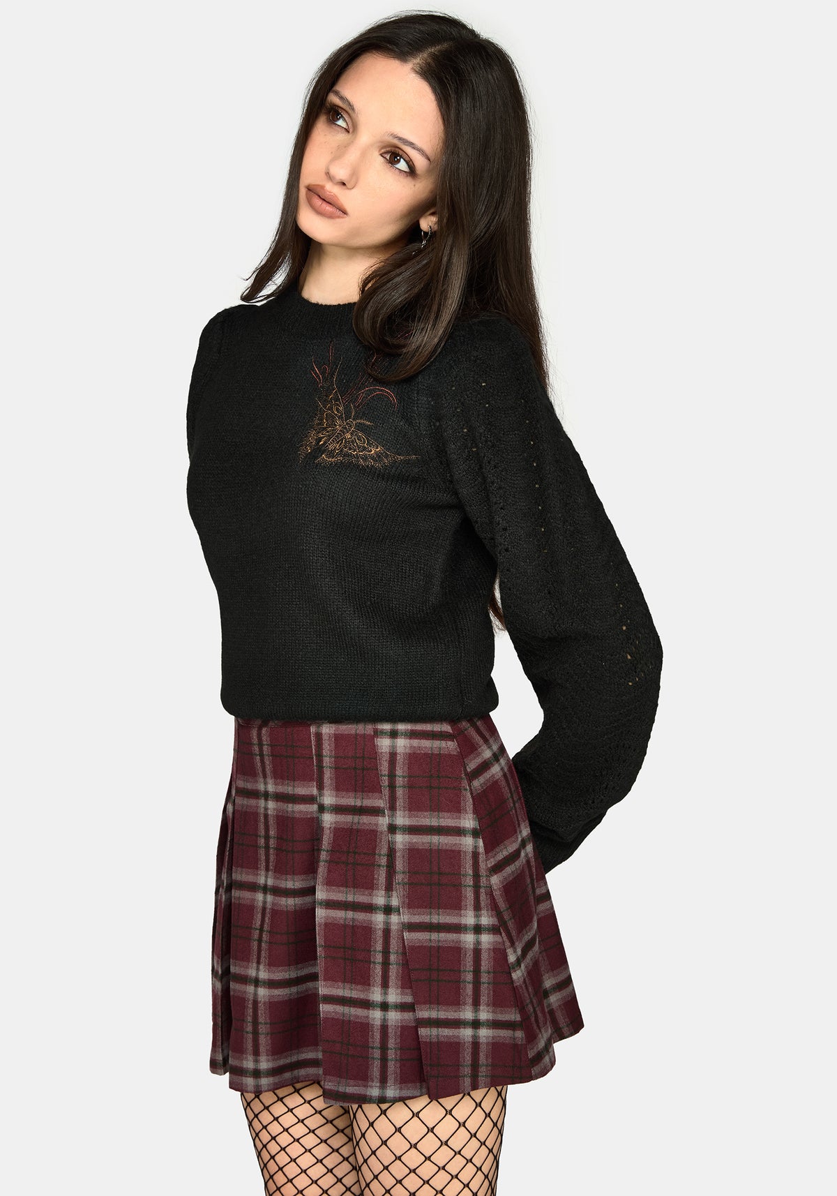 Ember Moth Embroidered Knit Jumper