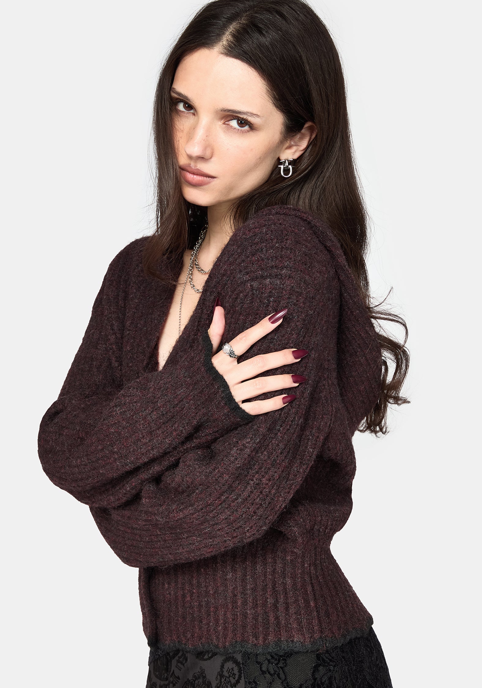 Vallie Hooded Blouson Knit Cardigan