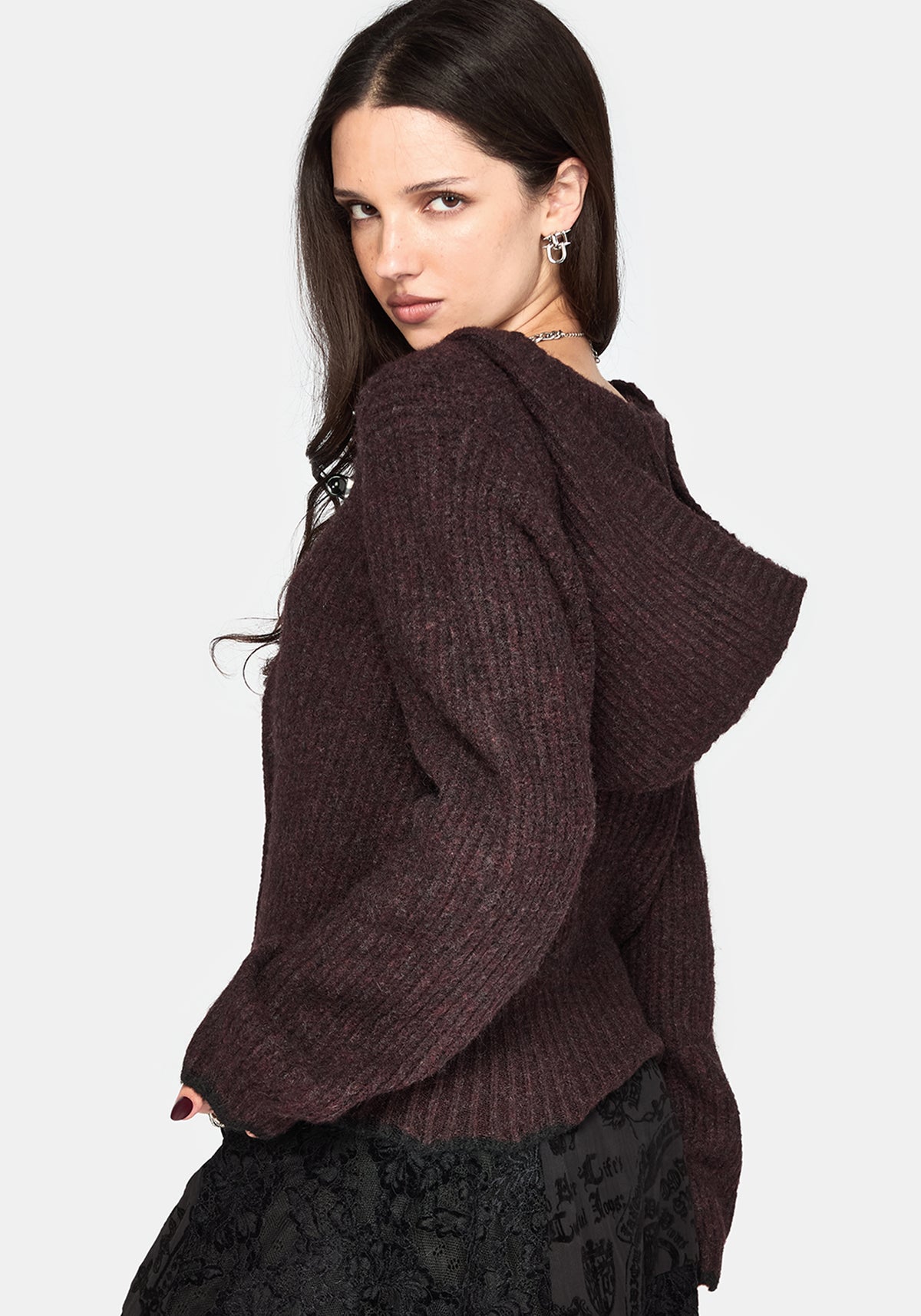 Vallie Hooded Blouson Knit Cardigan
