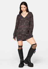 Diabolical V Neck Knit Jumper
