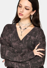 Diabolical V Neck Knit Jumper