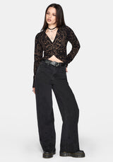 Celeste Celestial Jacquard Knit Top