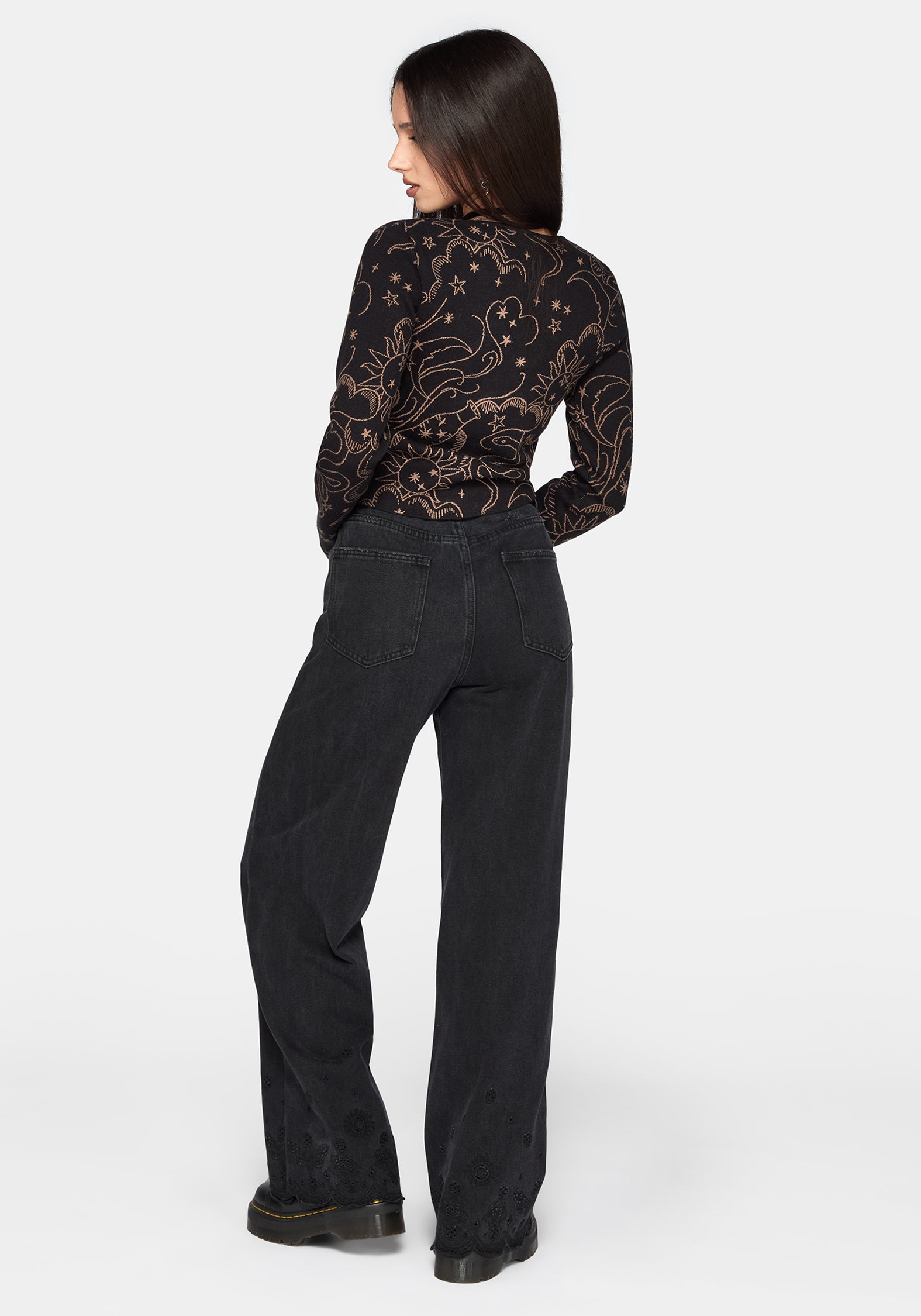Celeste Celestial Jacquard Knit Top