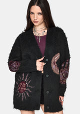 Angela Celestial Fluffy Knit Cardigan