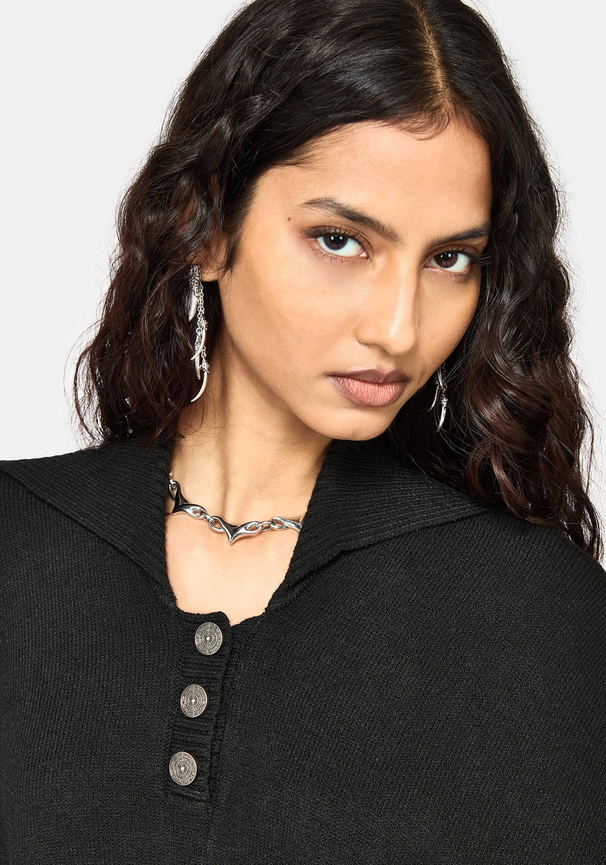 Alois Asymmetric Knit Cape