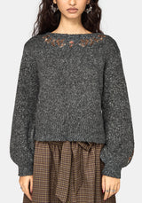 Beatrix Mushroom Embroidered Knit Jumper