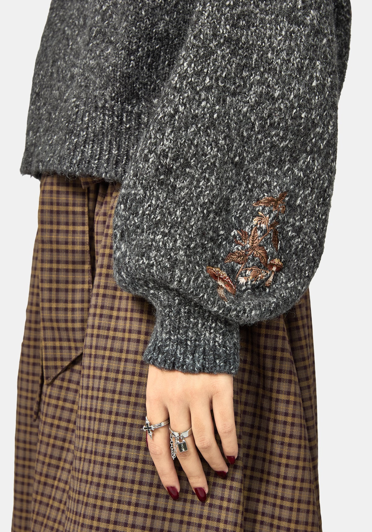 Beatrix Mushroom Embroidered Knit Jumper