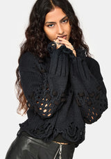 Noel Open Weave Cropped Knit Jumper