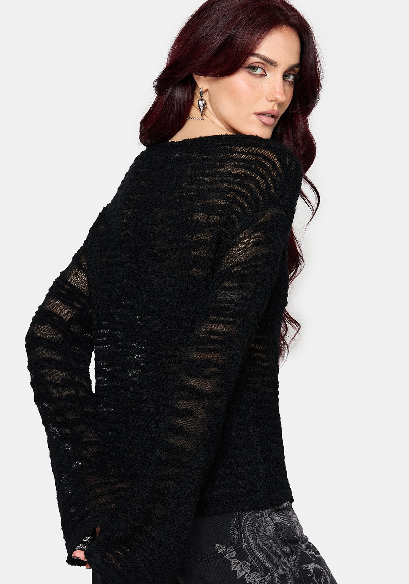 Oswin Slouchy Slub Knit Top