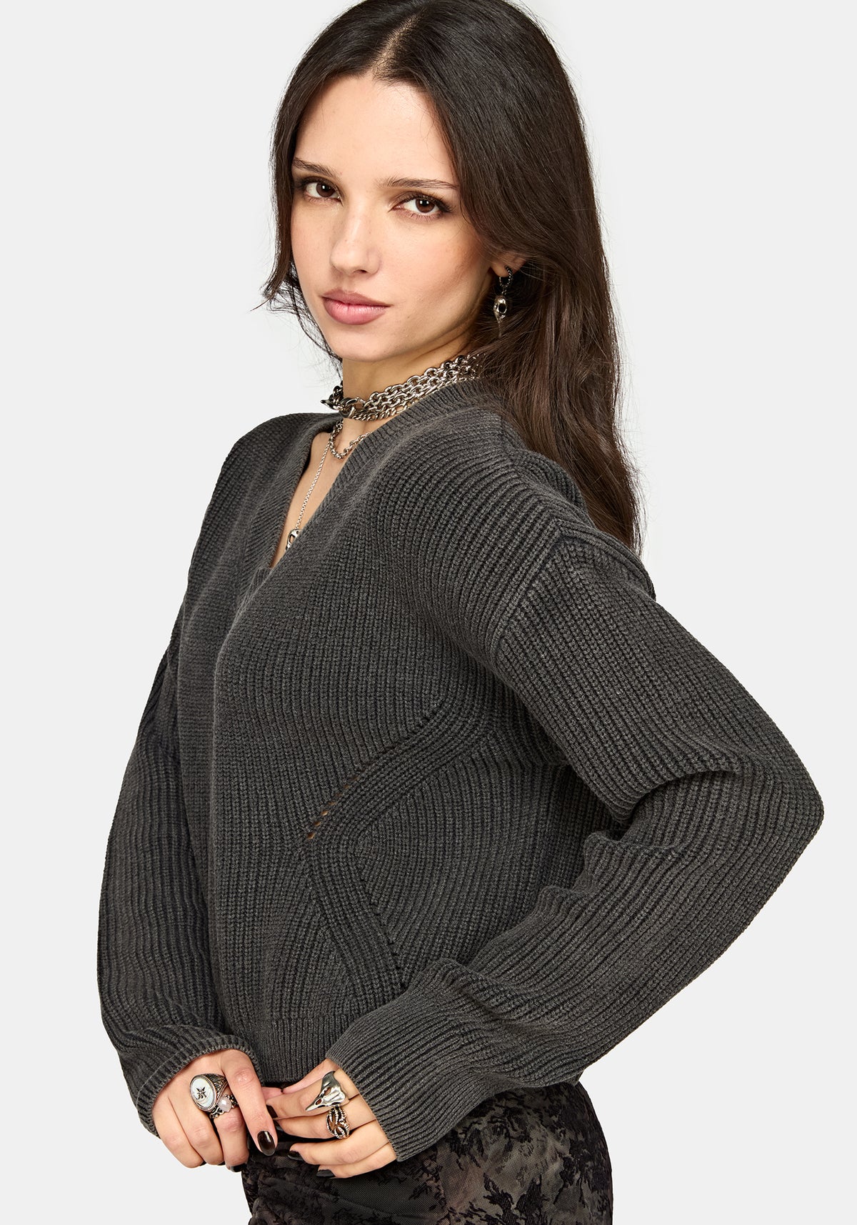 Eira Bleach Wash Knit Jumper