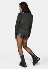 Maxilla Skull Knit Top
