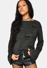 Maxilla Skull Knit Top
