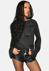 Maxilla Skull Knit Top