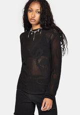 Blanc Snake Mesh Jumper