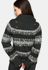 Harlow Stripe Roll Neck Knit Jumper