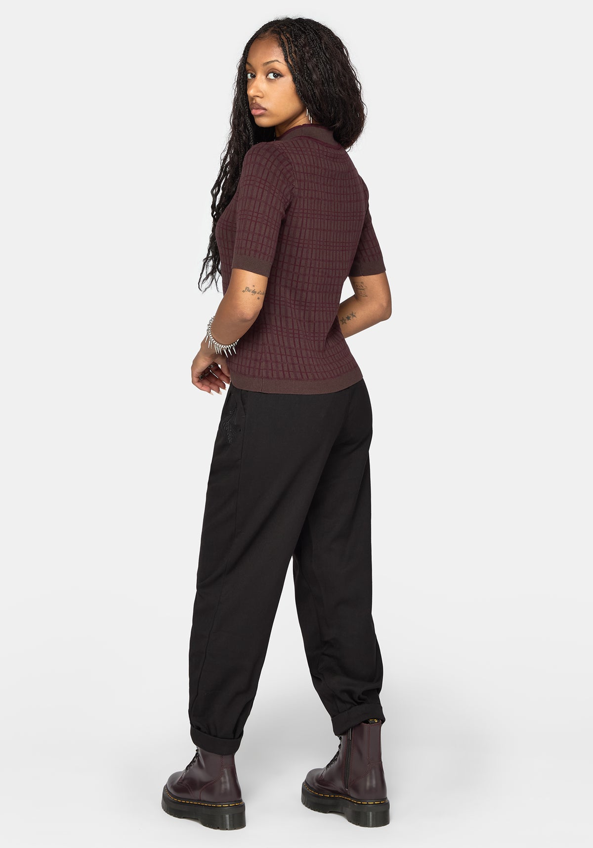 Glenna Knit Top - Burgundy