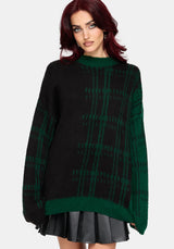 Checkmate Check Fluffy Knit Jumper