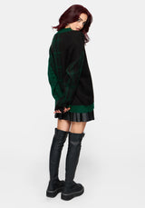 Checkmate Check Fluffy Knit Jumper