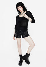 Danica Ladder Stitch Square Neck Knit Top