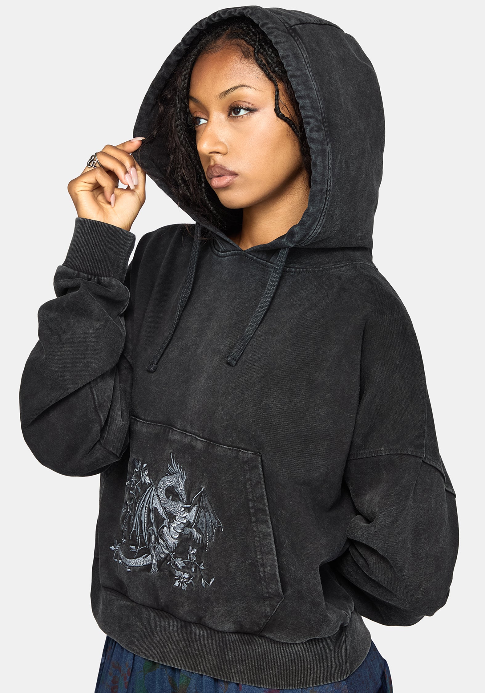 Mira Dragon Embroidered Hoody