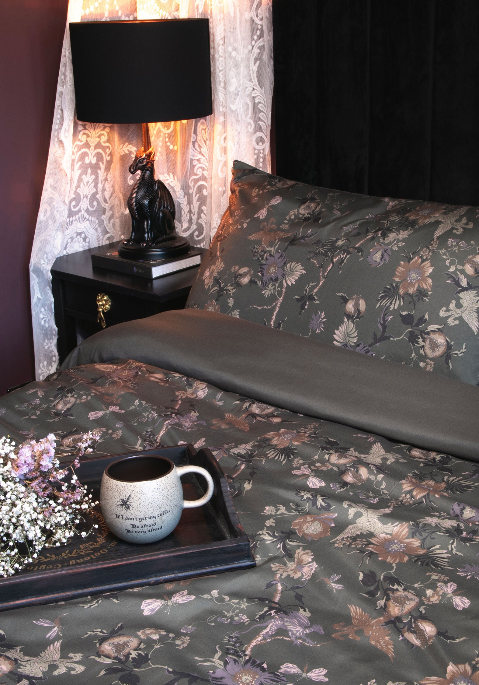Poison Garden Print Bedding Set - EU King