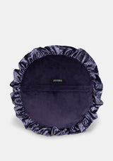 Deadly Nightshade Velvet Ruffle Cushion