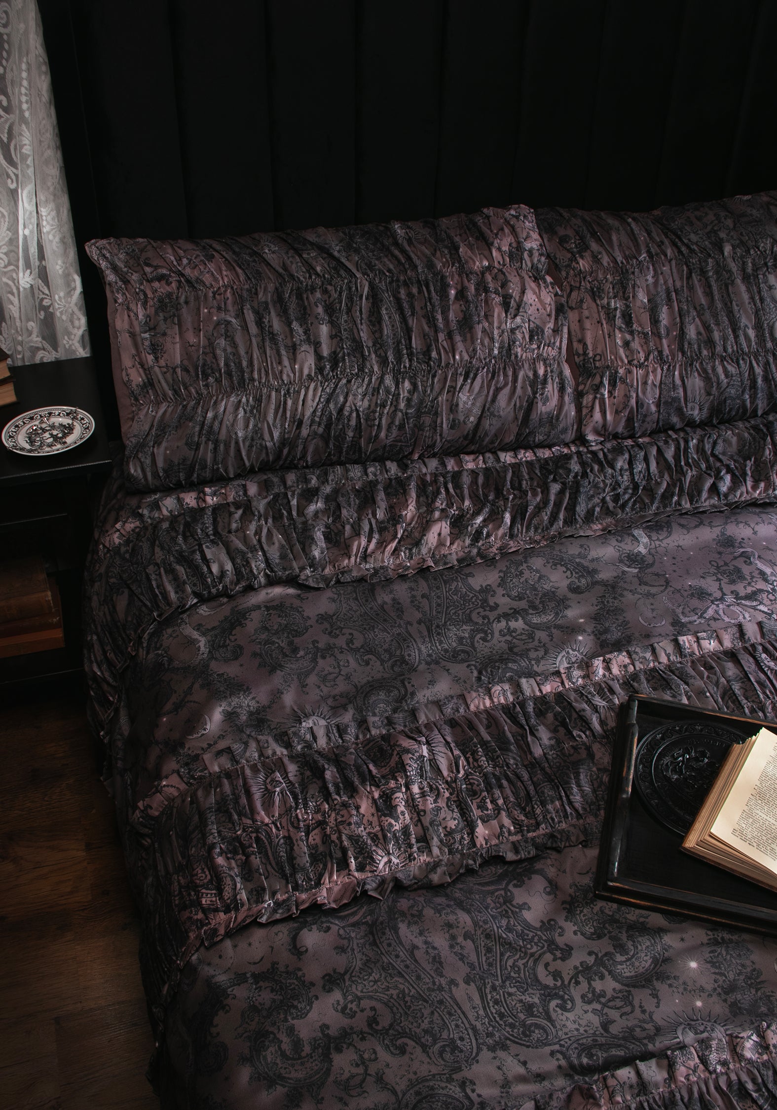 Gaia Celestial Ruched Bedding - EU Double