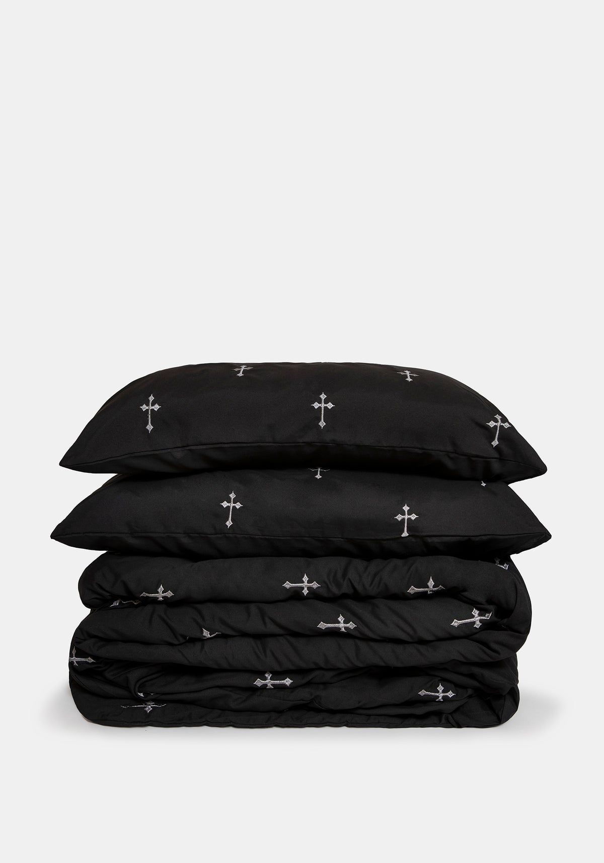 Vurlo Embroidered Cross Bedding - EU King