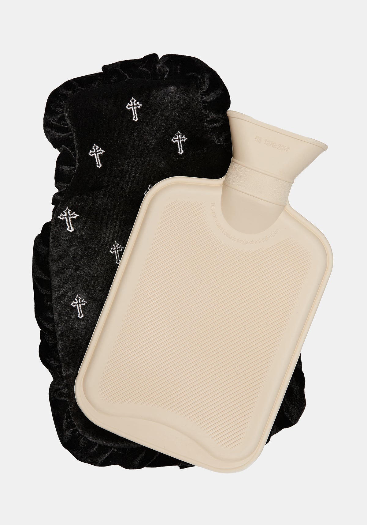 Florken Cross Embroidered Hot Water Bottle