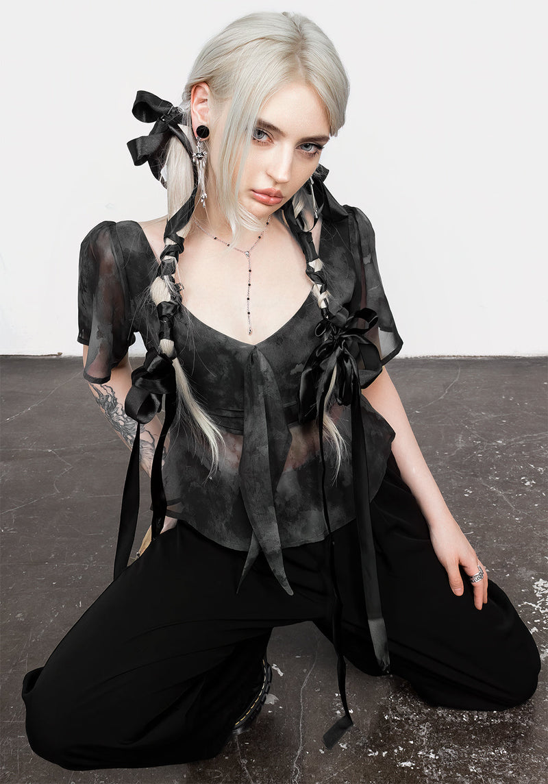 Tempest Tie Peplum Top