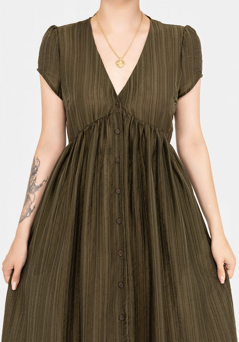 Infinity Button Up Midaxi Dress