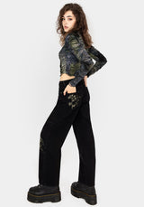 Buckthorn Embroidered Denim Barrel Leg Jeans